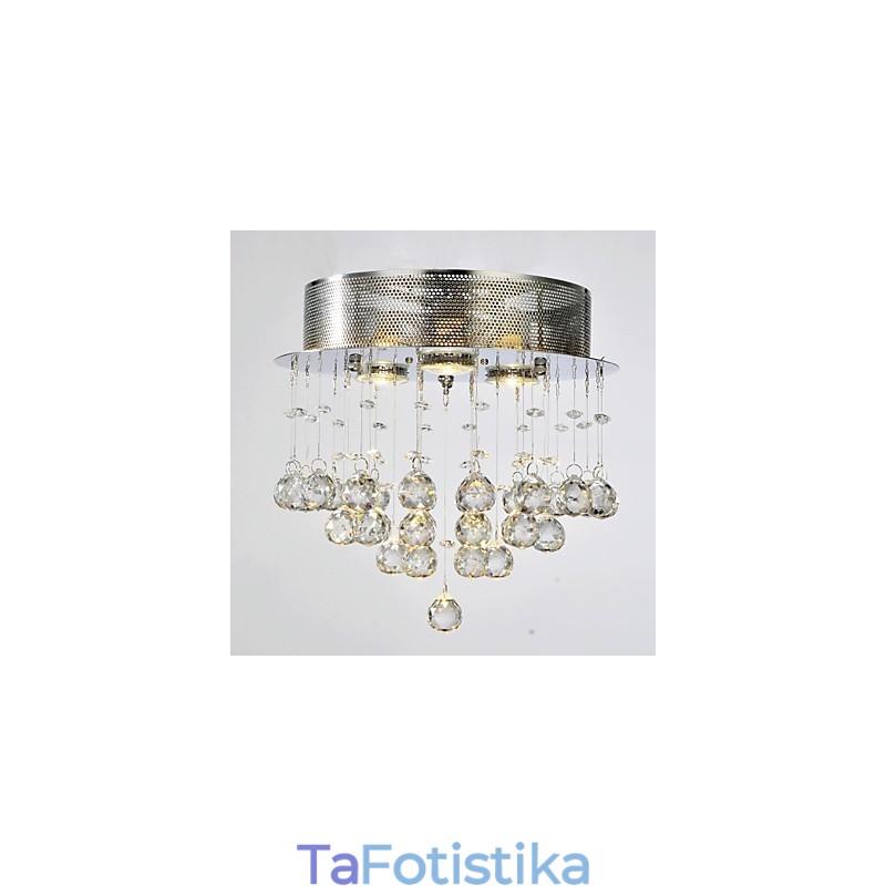 Παραδοσιακή, κλασική, μεταλλική βάση από κρύσταλλο χρώμιο