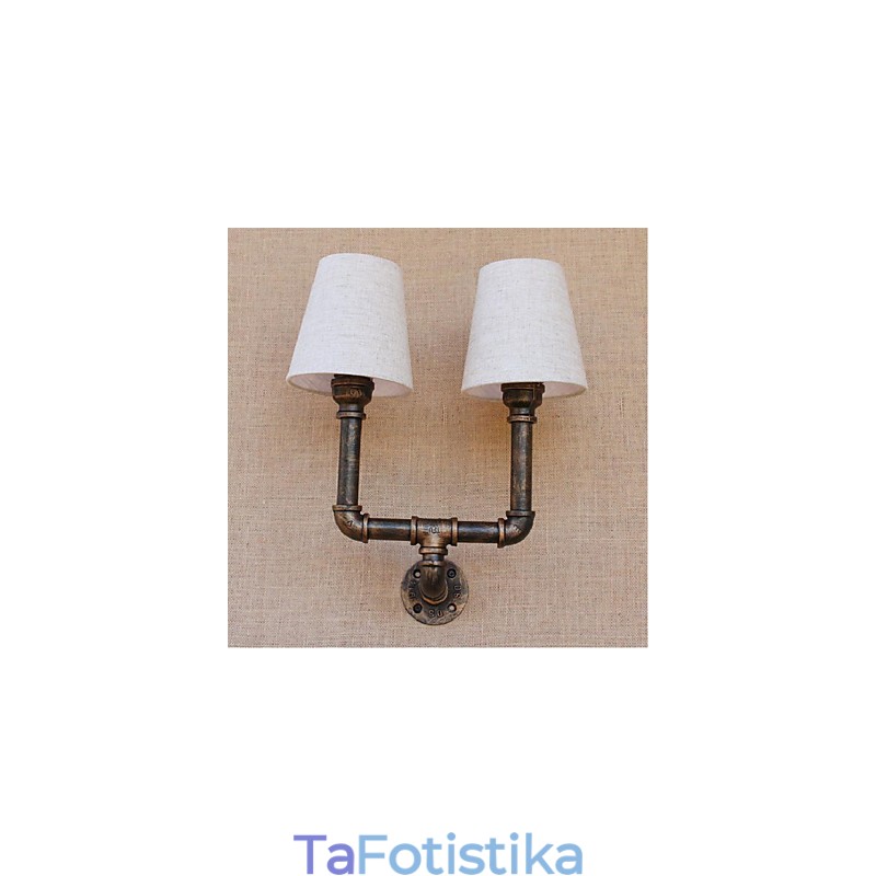 Rustic Lodge Brass Χαρακτηριστικό για Απλίκες Τοίχου Περιβάλλοντος Φωτιστικό τοίχου