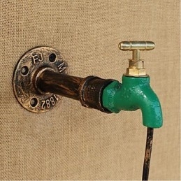 Επιτοίχιο φωτιστικό Edison Retro Water Pipe Μπουκάλι Κρασιού