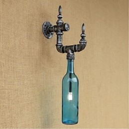 Rustic Lodge Silver Χαρακτηριστικό για Απλίκες Τοίχου Περιβάλλοντος Φωτιστικό τοίχου