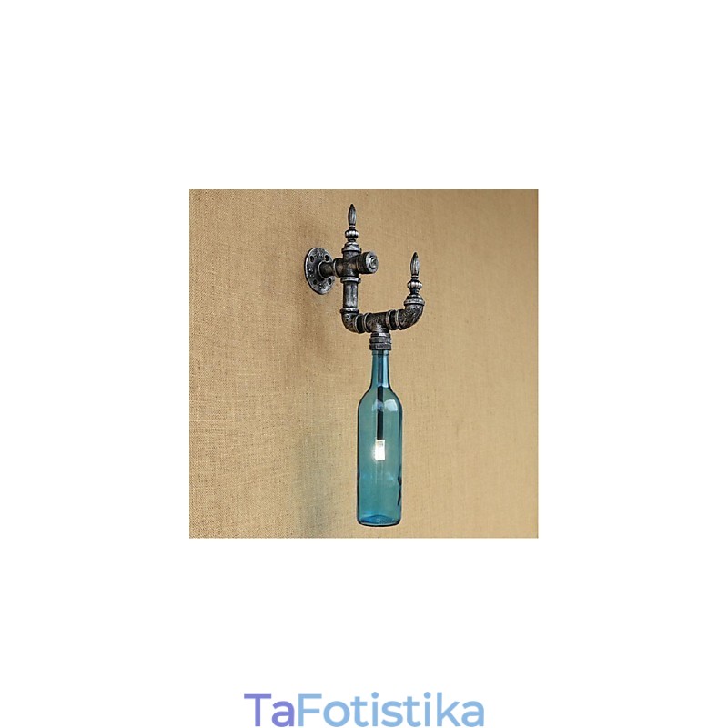 Rustic Lodge Silver Χαρακτηριστικό για Απλίκες Τοίχου Περιβάλλοντος Φωτιστικό τοίχου