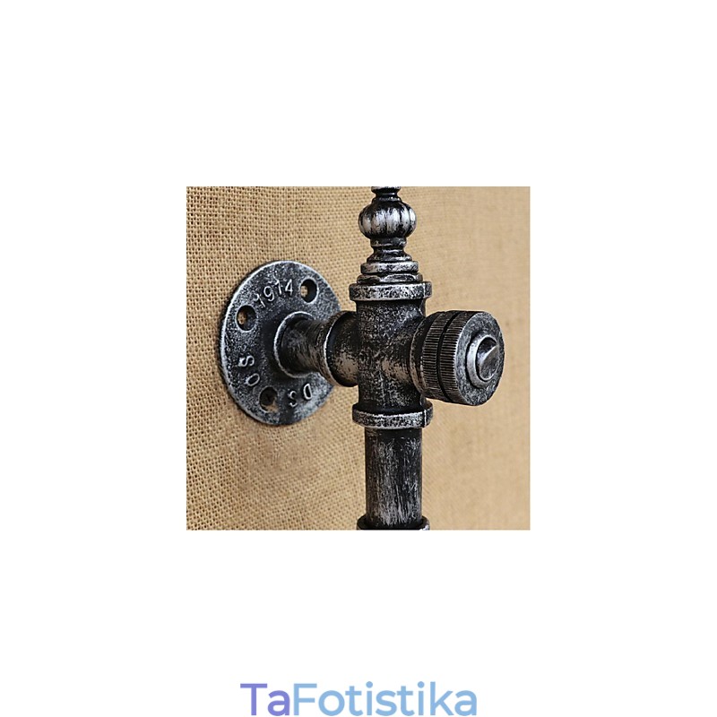 Rustic Lodge Silver Χαρακτηριστικό για Απλίκες Τοίχου Περιβάλλοντος Φωτιστικό τοίχου