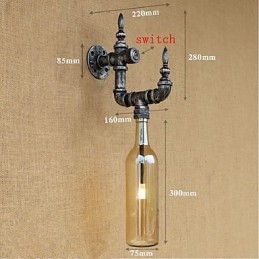 Rustic Lodge Silver Χαρακτηριστικό για Απλίκες Τοίχου Περιβάλλοντος Φωτιστικό τοίχου