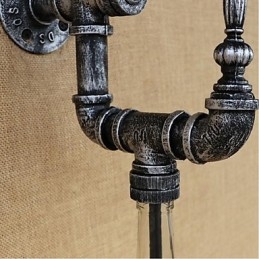 Rustic Lodge Silver Χαρακτηριστικό για Απλίκες Τοίχου Περιβάλλοντος Φωτιστικό τοίχου