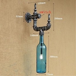 Rustic Lodge Silver Χαρακτηριστικό για Απλίκες Τοίχου Περιβάλλοντος Φωτιστικό τοίχου