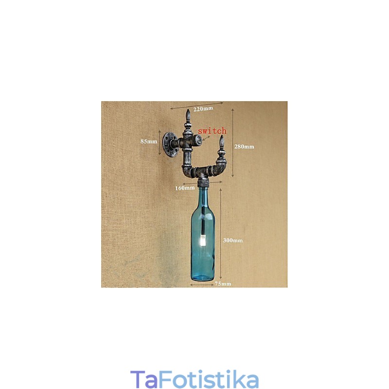 Rustic Lodge Silver Χαρακτηριστικό για Απλίκες Τοίχου Περιβάλλοντος Φωτιστικό τοίχου