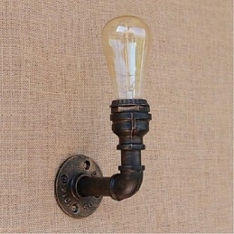 Nostalgia Simple Water Pipe Διακοσμητικό Μικρό Επιτοίχιο Φωτιστικό τοίχου