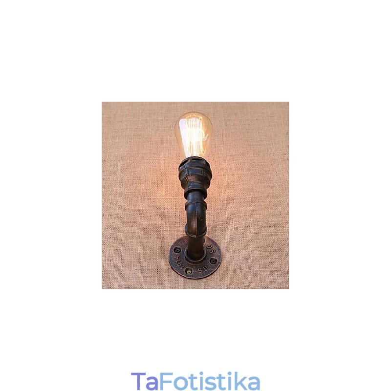 Nostalgia Simple Water Pipe Διακοσμητικό Μικρό Επιτοίχιο Φωτιστικό τοίχου