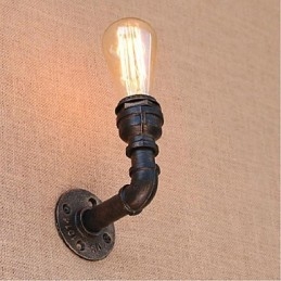 Nostalgia Simple Water Pipe Διακοσμητικό Μικρό Επιτοίχιο Φωτιστικό τοίχου