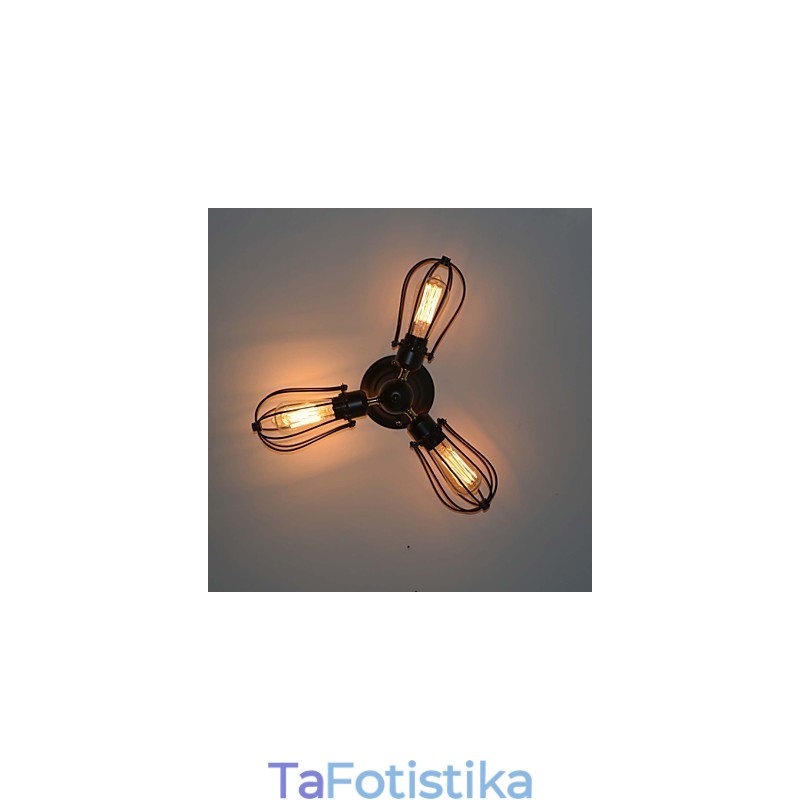 Παραδοσιακό κλασικό vintage ύφος ζωγραφικής με μεταλλικό χωνευτό στήριγμα