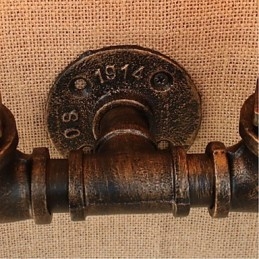 Nostalgia Simple Water Pipe Διακοσμητικό Μικρό Επιτοίχιο Φωτιστικό τοίχου