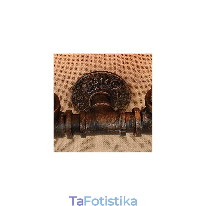 Nostalgia Simple Water Pipe Διακοσμητικό Μικρό Επιτοίχιο Φωτιστικό τοίχου