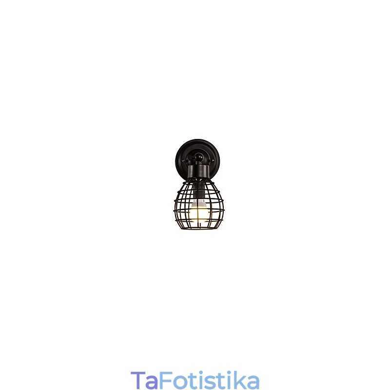 Ρετρό Φωτιστικά τοίχου Pipe Simple Loft Black Birdcage Μεταλλική τραπεζαρία Κουζίνα Μπαρ Καφέ Διακόσμηση φωτισμού