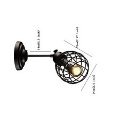 Ρετρό Φωτιστικά τοίχου Pipe Simple Loft Black Birdcage Μεταλλική τραπεζαρία Κουζίνα Μπαρ Καφέ Διακόσμηση φωτισμού