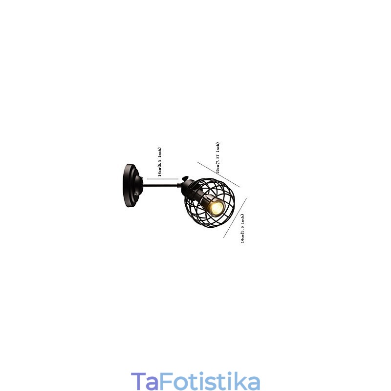 Ρετρό Φωτιστικά τοίχου Pipe Simple Loft Black Birdcage Μεταλλική τραπεζαρία Κουζίνα Μπαρ Καφέ Διακόσμηση φωτισμού