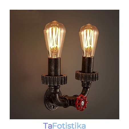 2 Heads Vintage Industrial Μεταλλικά Φωτιστικά Τοίχου Εστιατορίου Cafe Bar Διακοσμητικός φωτισμός 2 Heads Vintage Industrial Μεταλλικά Φωτιστικά Τοίχου Εστιατορίου Cafe Bar Διακοσμητικός φωτισμός