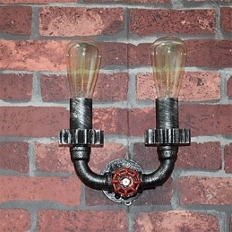 2 Heads Vintage Industrial Μεταλλικά Φωτιστικά Τοίχου Εστιατορίου Cafe Bar Διακοσμητικός φωτισμός