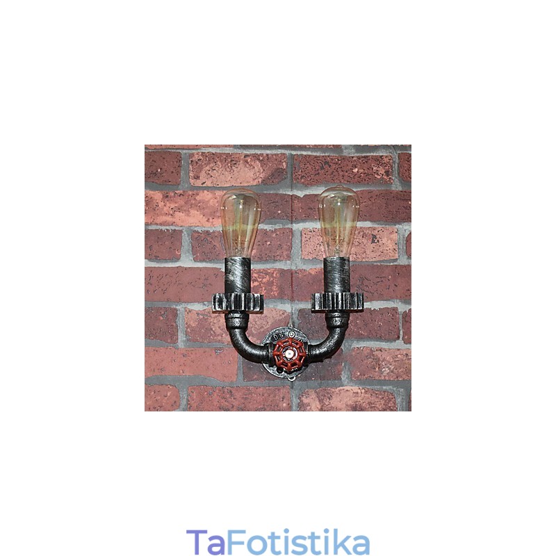 2 Heads Vintage Industrial Μεταλλικά Φωτιστικά Τοίχου Εστιατορίου Cafe Bar Διακοσμητικός φωτισμός