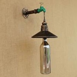 Iron Pipe Retro Bar Διακόσμηση Ξενοδοχείου Pipe Bottle Φωτιστικό τοίχου