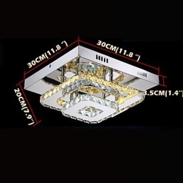 Κρυστάλλινα φωτιστικά οροφής Flush Mount Clear ή Amber K9 για εσωτερικούς χώρους CE