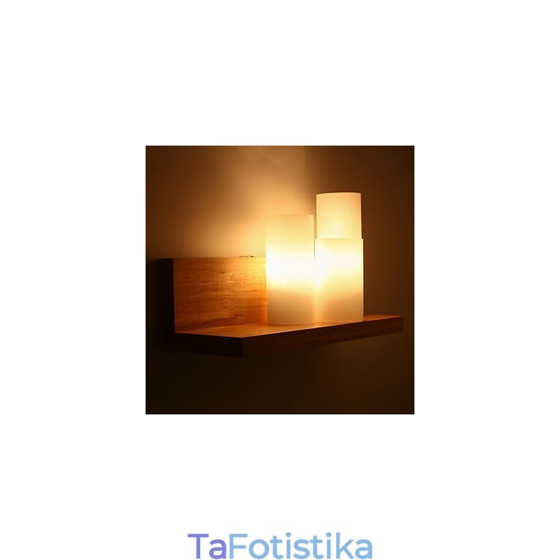 Ξύλινες Απλίκες 3 Φώτα Χώρα