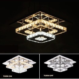 Κρυστάλλινα φωτιστικά οροφής Flush Mount Clear ή Amber K9 για εσωτερικούς χώρους CE