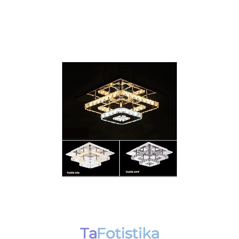 Κρυστάλλινα φωτιστικά οροφής Flush Mount Clear ή Amber K9 για εσωτερικούς χώρους CE
