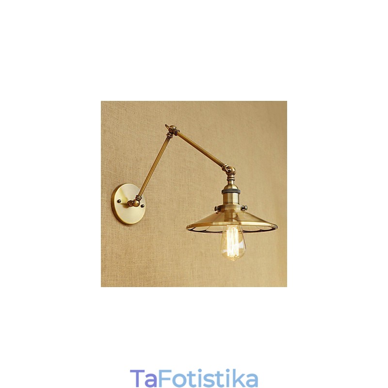 Rustic Lodge Country ρετρό ηλεκτρολυμένο χαρακτηριστικό για Mini Style Swing Arm Ambient Light