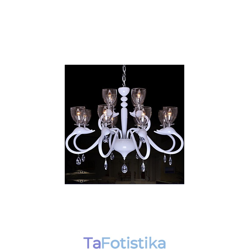 Πολυέλαιος Creative Swan 12 Light Crystal Droplight Individuality European Style