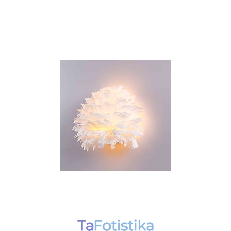 Πουπουλένια Φωτιστικά Τοίχου Μοντέρνο Σύγχρονο Υπνοδωμάτιο Ξενοδοχείο Απλίκες τοίχου E14