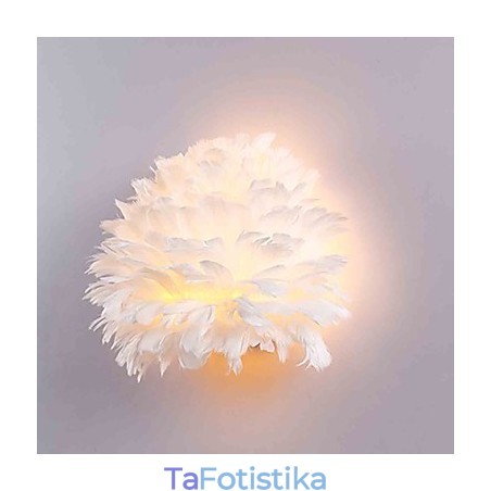 Πουπουλένια Φωτιστικά Τοίχου Μοντέρνο Σύγχρονο Υπνοδωμάτιο Ξενοδοχείο Απλίκες τοίχου E14