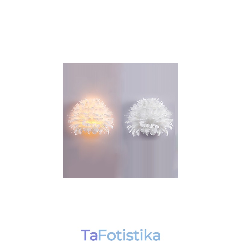 Πουπουλένια Φωτιστικά Τοίχου Μοντέρνο Σύγχρονο Υπνοδωμάτιο Ξενοδοχείο Απλίκες τοίχου E14