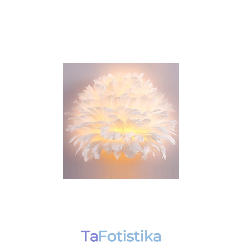 Πουπουλένια Φωτιστικά Τοίχου Μοντέρνο Σύγχρονο Υπνοδωμάτιο Ξενοδοχείο Απλίκες τοίχου E14