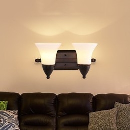 Rustic Lodge Black Oxide Finish Χαρακτηριστικό για προστασία ματιών Απλίκες τοίχου από φως περιβάλλοντος φωτός τοίχου