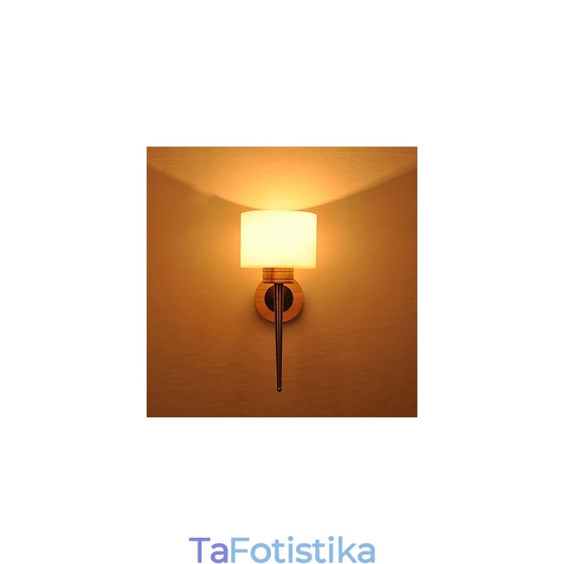 Απλό Επιτοίχιο Επιτοίχιο Φωτιστικό γραφείου κομοδίνου με γυάλινη σκιά και μασίφ ξύλο για συρταριέρα κρεβατοκάμαρας Σαλόνι Βρεφικό δωμάτιο