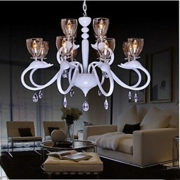 Πολυέλαιος Creative Swan 12 Light Crystal Droplight Individuality European Style