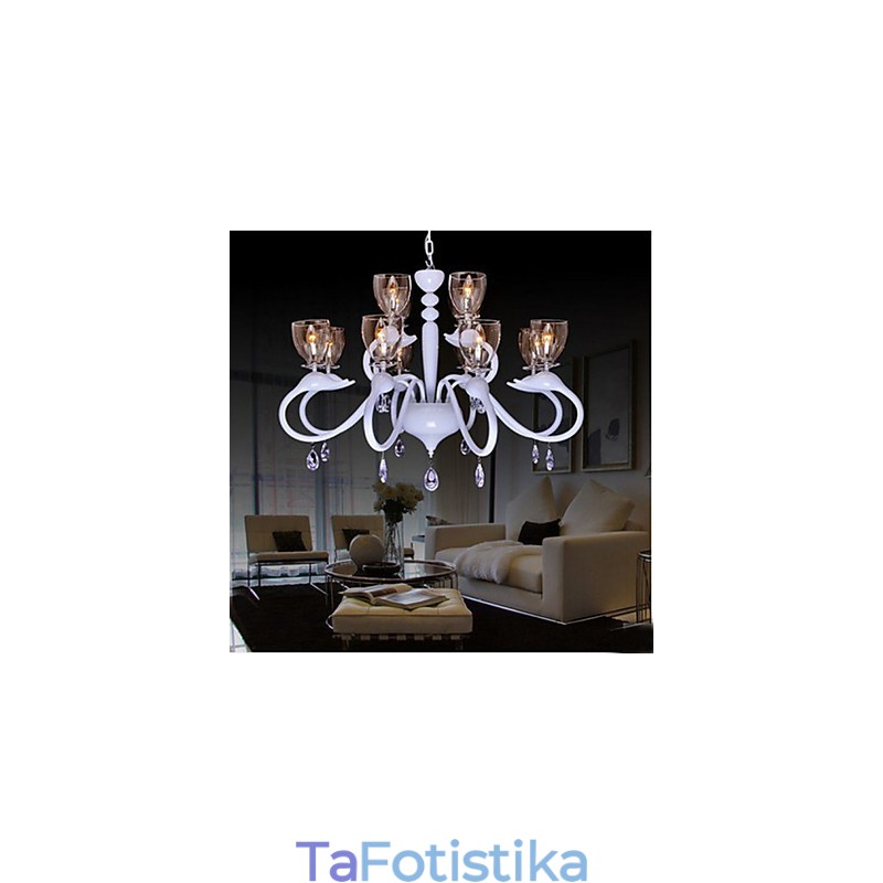 Πολυέλαιος Creative Swan 12 Light Crystal Droplight Individuality European Style