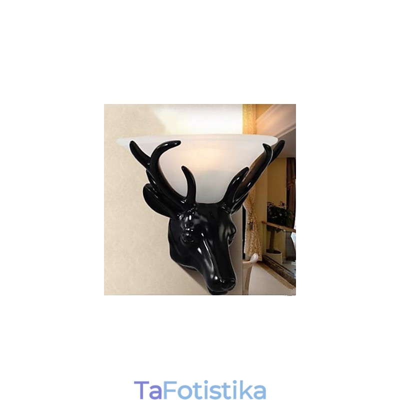 Σύγχρονο και συμβεβλημένο επιτοίχιο φωτιστικό κεφαλής ελαφιού Δημιουργικό επιτοίχιο φωτιστικό σαλονιού