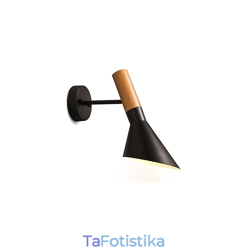 Μεταλλικά φώτα τοίχου σε στυλ Βόρειας Ευρώπης Wood Grain Μεταλλικά Φωτιστικά Σαλονιού Εστιατόριο Ρυθμιζόμενη γωνία φωτός