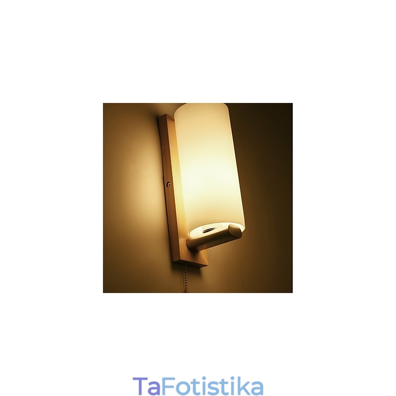 Καινοτομία Country για Mini Style Eye Protection Απλίκες τοίχου με φωτισμό περιβάλλοντος Ξύλινο φωτιστικό κρεβατοκάμαρας