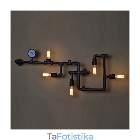 Λάμπες τοίχου Loft Industrial Antique Edison Φωτιστικά τοίχου με βολβούς Vintage Pipe Επιτοίχιο φωτιστικό για φωτισμό σαλονιού Λάμπες τοίχου Loft Industrial Antique Edison Φωτιστικά τοίχου με βολβούς Vintage Pipe Επιτοίχιο φωτιστικό για φωτισμό σαλονιού