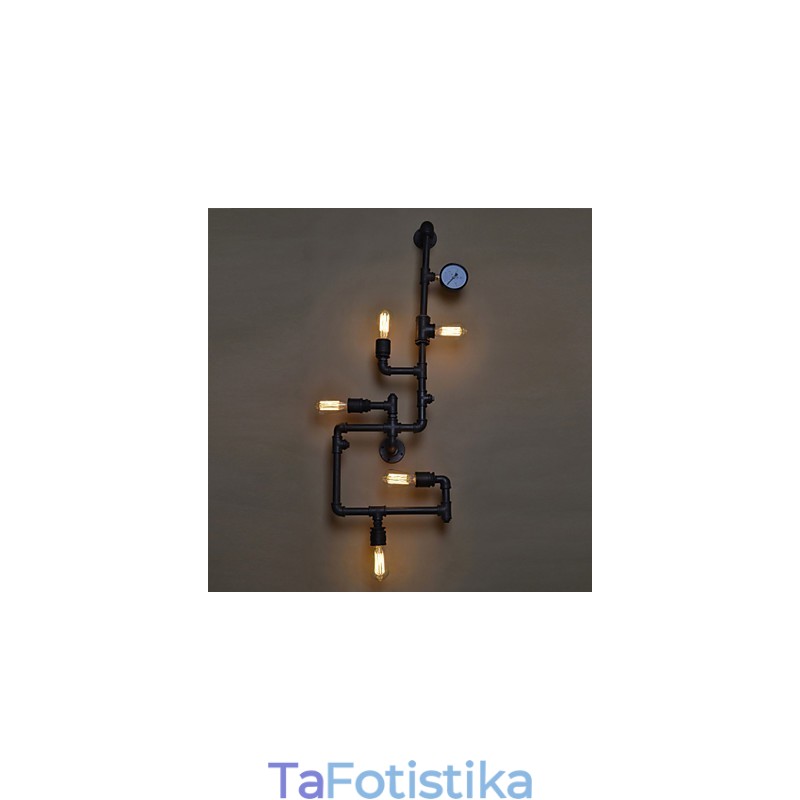 Λάμπες τοίχου Loft Industrial Antique Edison Φωτιστικά τοίχου με βολβούς Vintage Pipe Επιτοίχιο φωτιστικό για φωτισμό σαλονιού