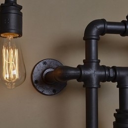 Λάμπες τοίχου Loft Industrial Antique Edison Φωτιστικά τοίχου με βολβούς Vintage Pipe Επιτοίχιο φωτιστικό για φωτισμό σαλονιού