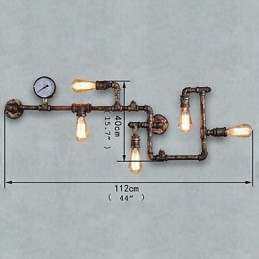 Λάμπες τοίχου Loft Industrial Antique Edison Φωτιστικά τοίχου με βολβούς Vintage Pipe Επιτοίχιο φωτιστικό για φωτισμό σαλονιού