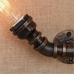Nostalgia Simple Water Pipe Διακοσμητικό Μικρό Επιτοίχιο Φωτιστικό τοίχου