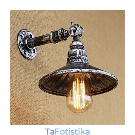 Επιτοίχιο φωτιστικό βιομηχανικού στυλ Nordic Water Pipe Ασημί Επιτοίχιο φωτιστικό βιομηχανικού στυλ Nordic Water Pipe Ασημί