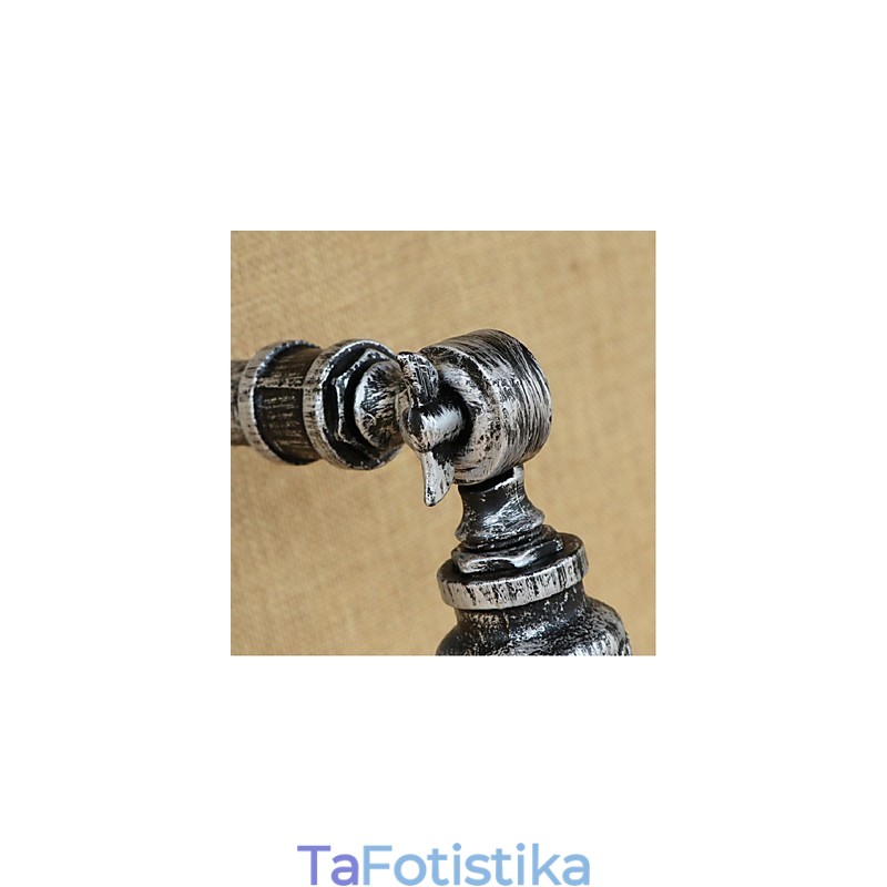 Επιτοίχιο φωτιστικό βιομηχανικού στυλ Nordic Water Pipe Ασημί