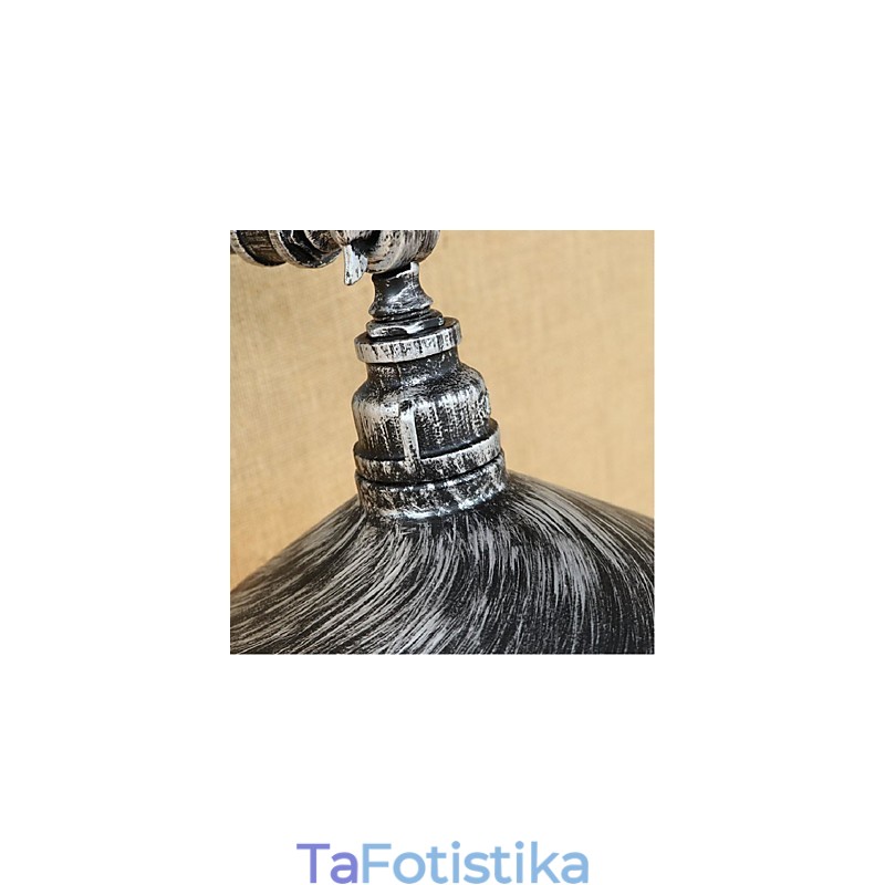 Επιτοίχιο φωτιστικό βιομηχανικού στυλ Nordic Water Pipe Ασημί