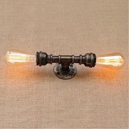 Nostalgia Simple Water Pipe Διακοσμητικό Μικρό Επιτοίχιο Φωτιστικό τοίχου