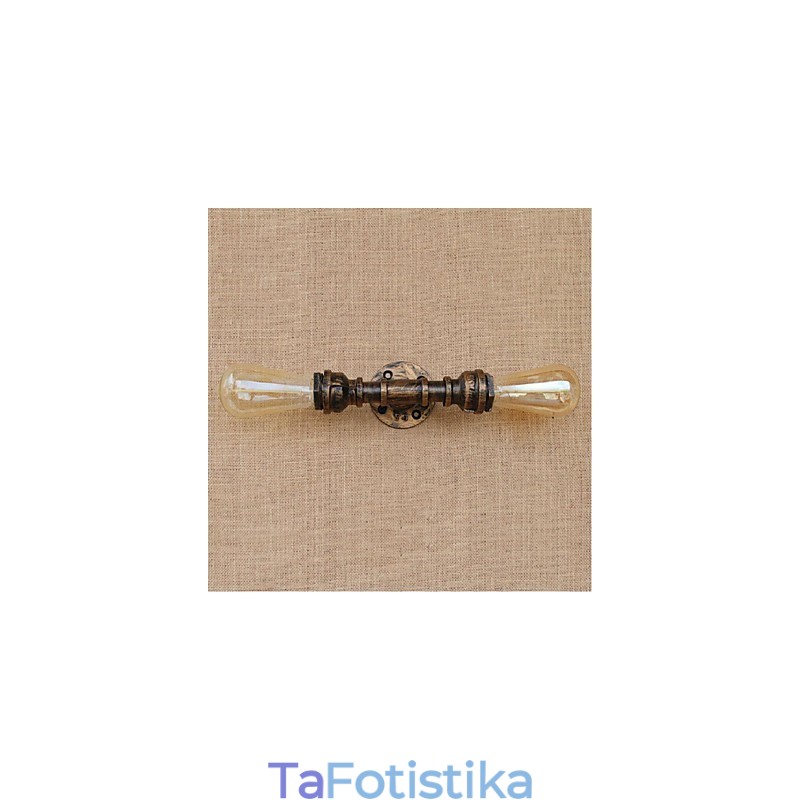 Nostalgia Simple Water Pipe Διακοσμητικό Μικρό Επιτοίχιο Φωτιστικό τοίχου